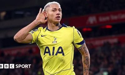 Spurs keeper Guglielmo Vicario should have saved Dominik Szoboszlai's free-kick but redeemed himself later with a superb save from Cody Gakpo.