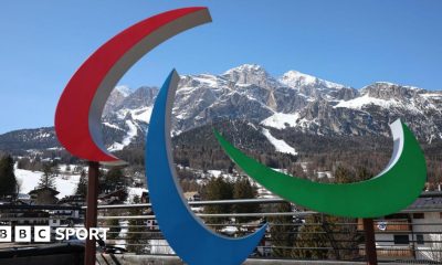 General view of the Paralympic logo in Cortina