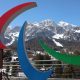 General view of the Paralympic logo in Cortina