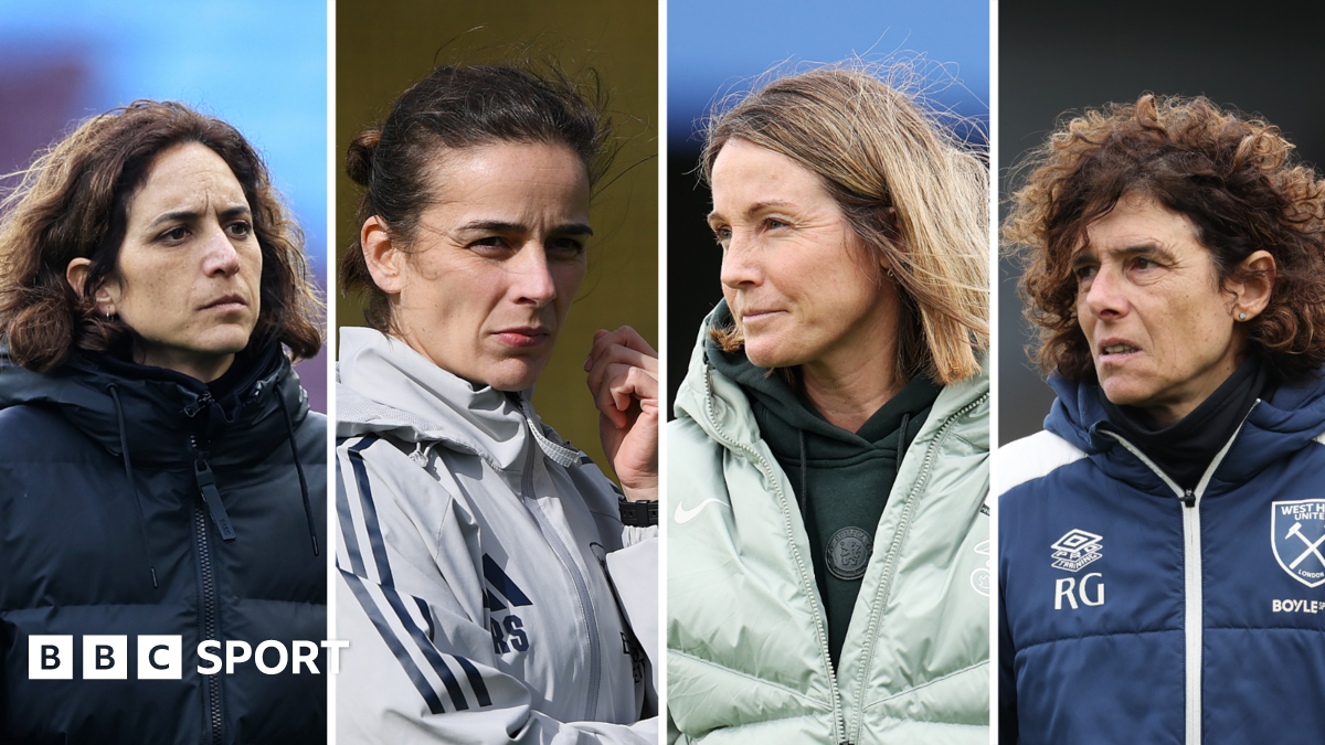An image of the four female head coaches in the WSL