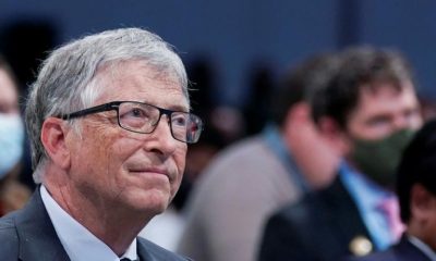 A Starbucks logo is pictured on the door of the Green Apron Delivery Service at the Empire State Building in New York