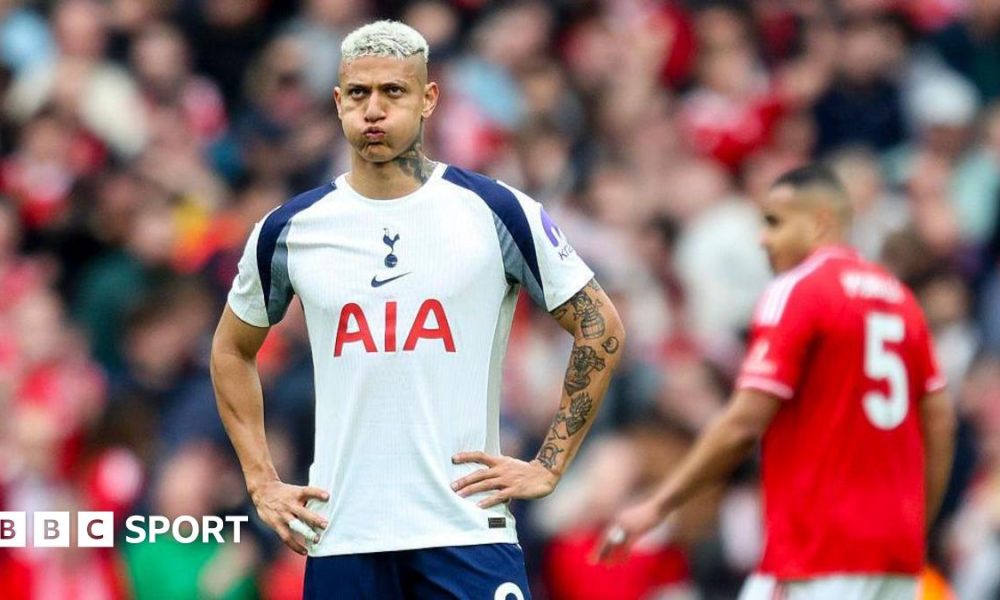 Richarlison reacts to conceding a goal