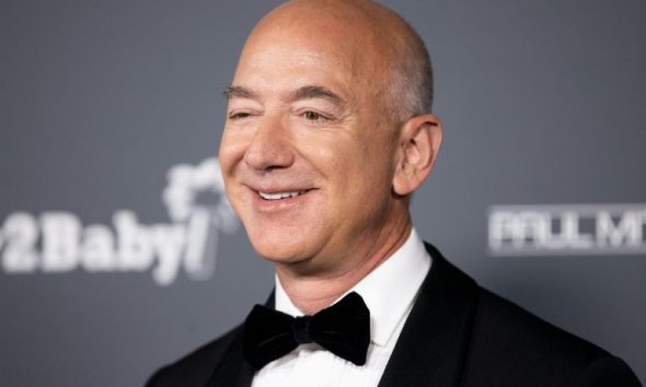 Billionaire Jeff Bezos, pictured in November 2021 criticized US President Joe Biden on Twitter