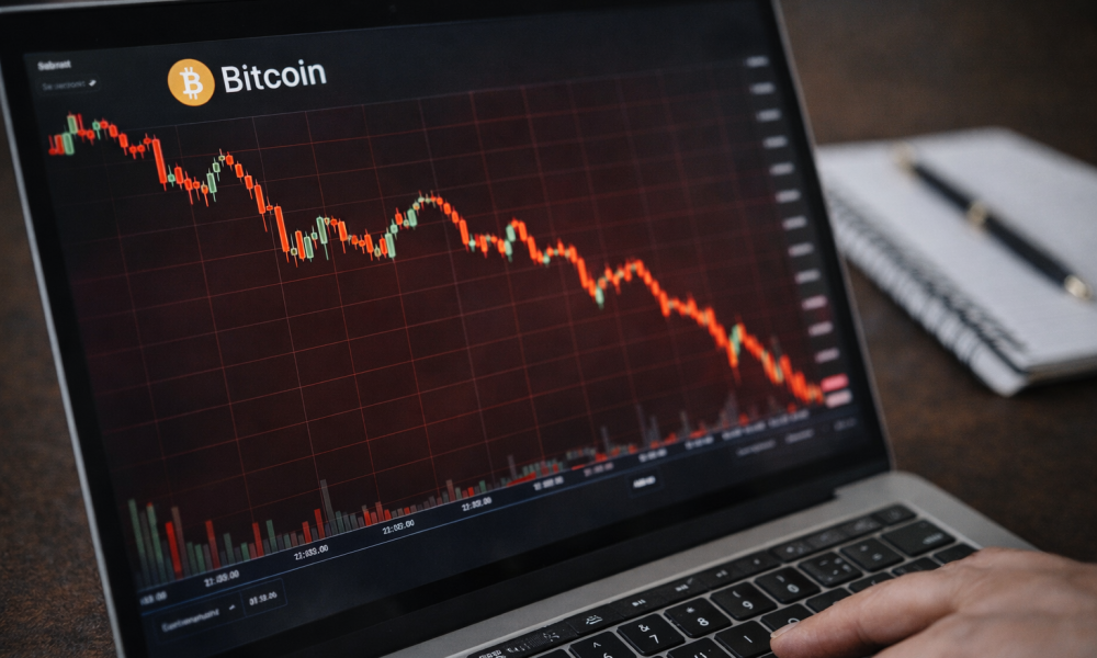 bitcoin trading chart goes down