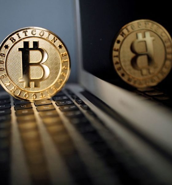 A bitcoin is seen in an illustration picture taken at La Maison du Bitcoin in Paris, France, June 23, 2017.