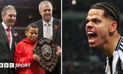 Manchester United post on X/Twitter from 2014 congratulating William Osula for winning a skills contest