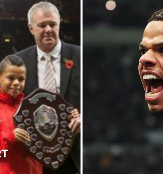 Manchester United post on X/Twitter from 2014 congratulating William Osula for winning a skills contest