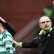 Martin O'Neill waves to Celtic fans