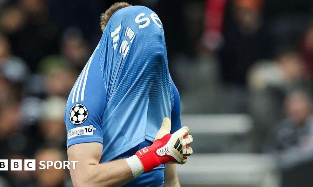 Newcastle United goalkeeper Aaron Ramsdale after his side's 1-1 draw against Barcelona in the Champions League on 10 March, 2026