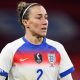 Lucy Bronze in action for England at Euro 2025