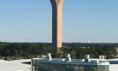 George Bush Intercontinental Airport's air traffic control tower in December