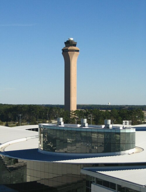 George Bush Intercontinental Airport's air traffic control tower in December