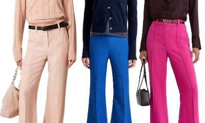 collage of women wearing colorful pants in modern ways