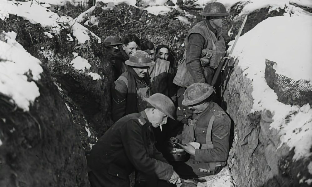 Out in no-man's land the sound and tone of 'battle' on the right is starting to shift