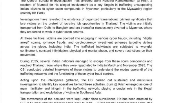 India Arrests Suspect Linked to Myanmar Crypto Scam Compounds