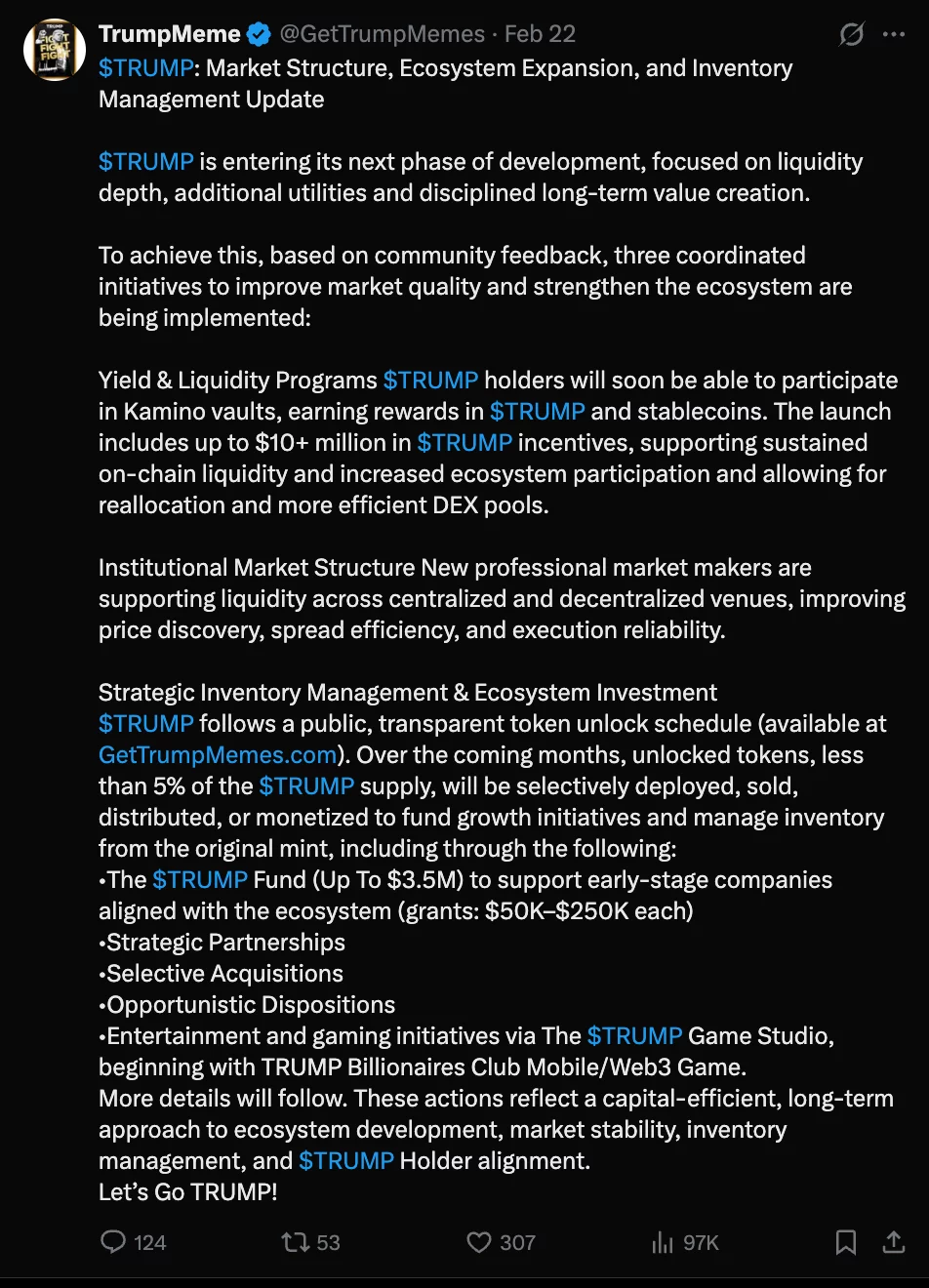 TRUMP token rallies as top holders get a second chance to meet the President - 1