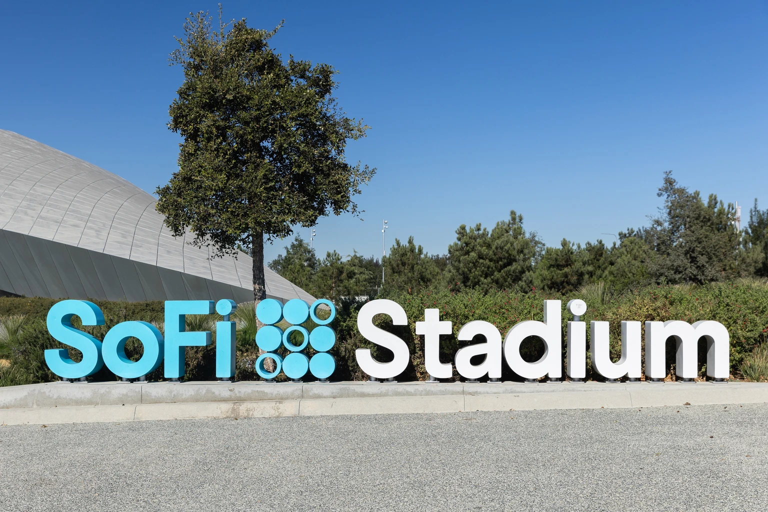 Sofi Stadium, home to the Los Angeles Rams and Chargers, in Inglewood, CA.