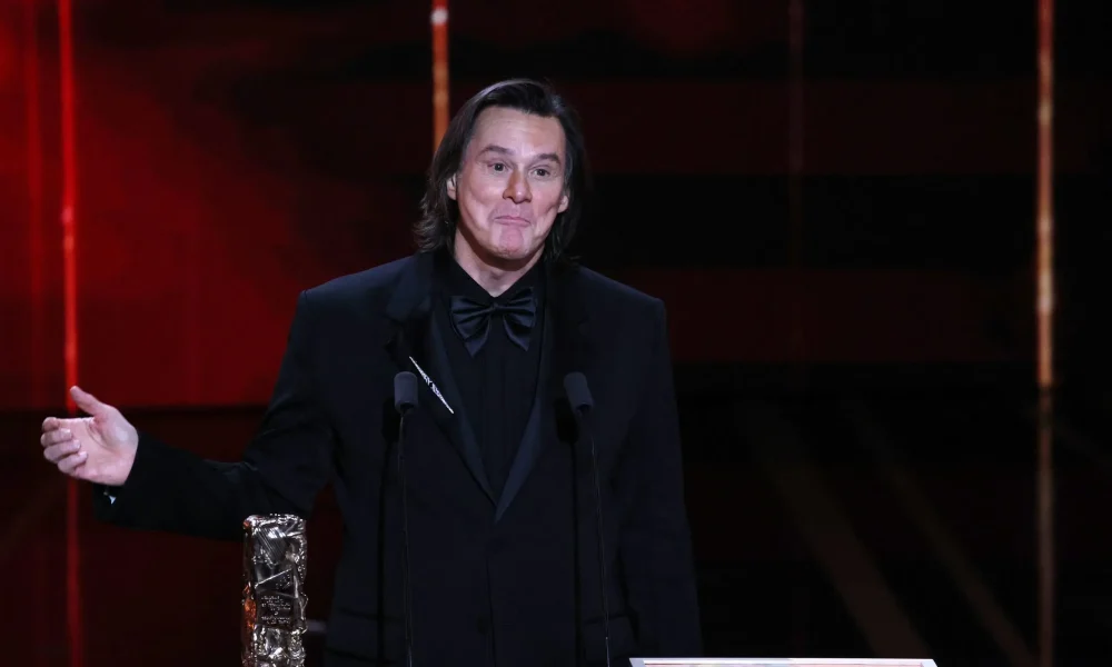 Jim Carrey at the 51st Cesar Film Awards at L'Olympia on February 26, 2026 in Paris, France.