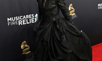 Lady Gaga went for goth chic in Vivienne Westwood at the Grammys