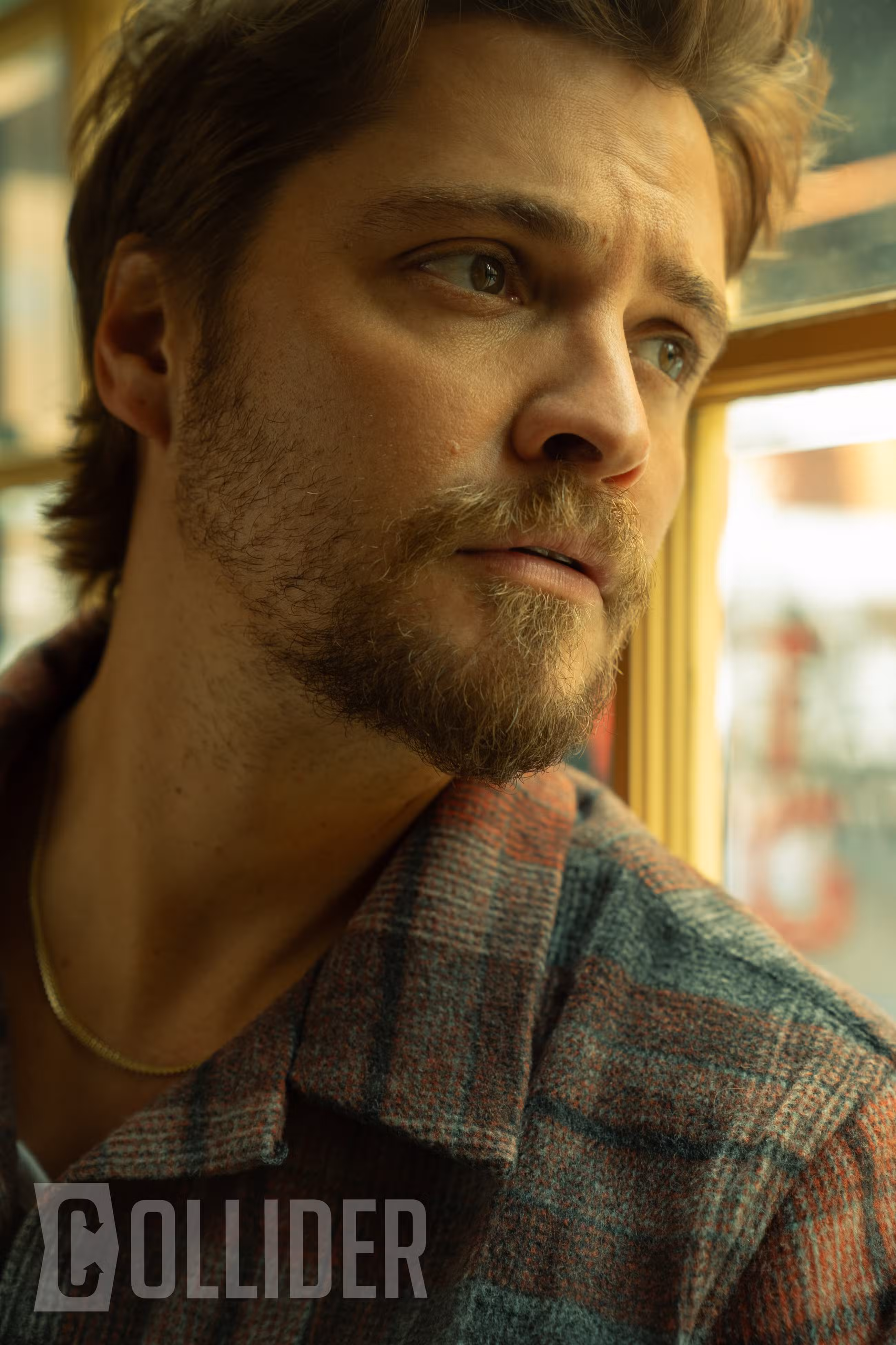 Luke Grimes of CBS Marshals photographed by Andrew Lipovsky for Collider on March 2, 2026, at the East Wing in the Lenox Hill neighborhood of New York City, New York.