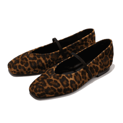 suede leopard Mary Jane