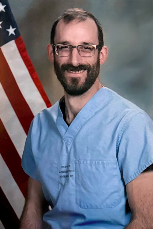Official portrait of Pretti in 2024 (as a registered nurse