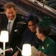 Prince Harry, Meghan Markle and Princess Anne at the wedding of Princess Eugenie and Jack Brooksbank at Windsor Cast