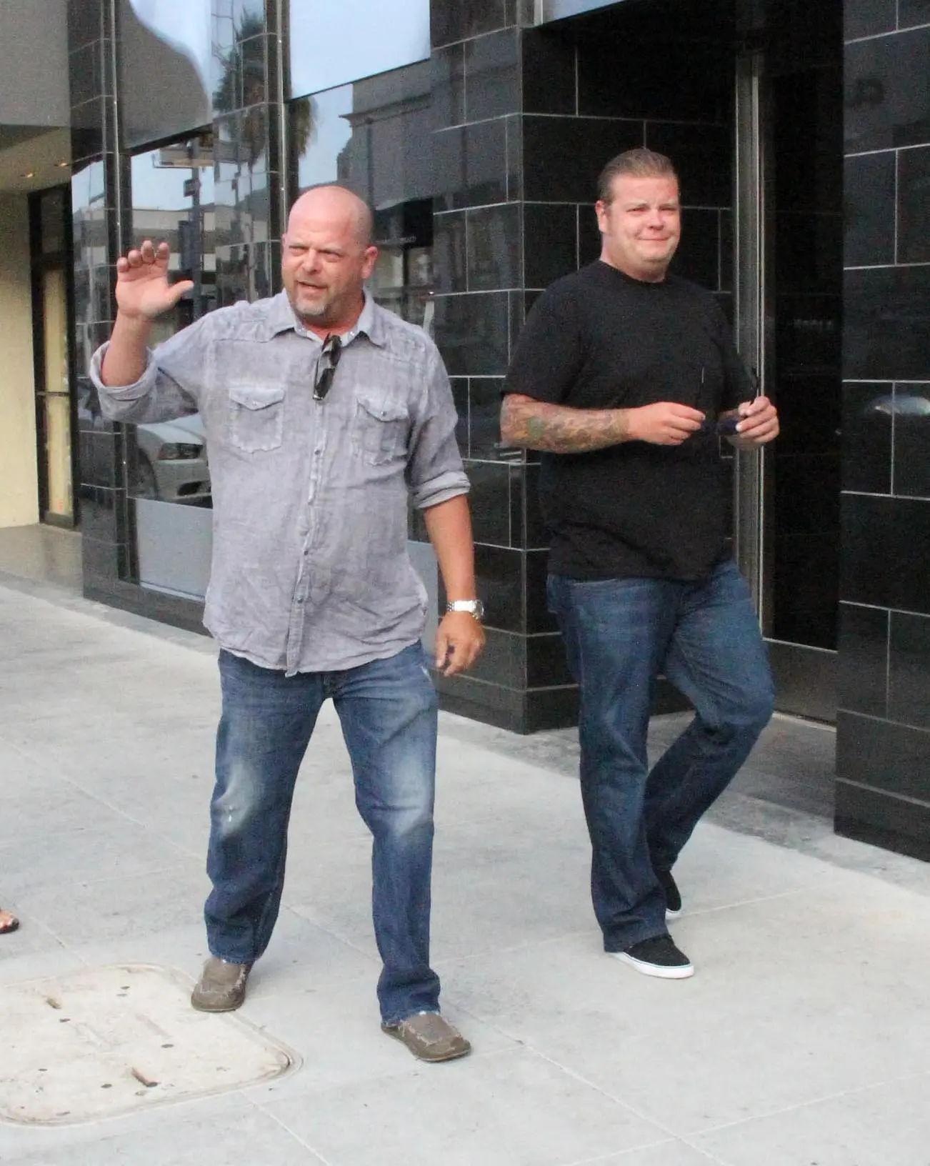 PAWN STARS RICK AND COREY HARRISON OUT IN BEVERLY HILLS