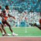 Sprinter Ben Johnson leads the 100m sprint in Seoul in September 1988. Pic: Reuters