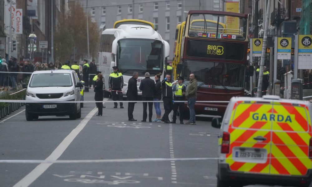 Police at the scene of the attacks in Dublin in November 2023. Pic: PA