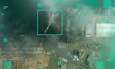 A satellite image shows a ship sunk at Konarak port. Pic: Vantor provided by European Space Imaging