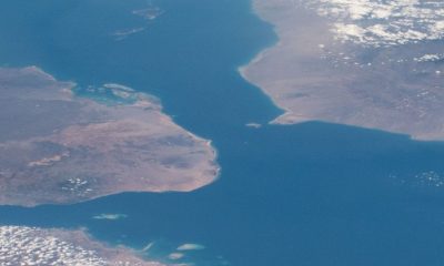The Bab el Mandeb Strait seen from space. Pic: NASA