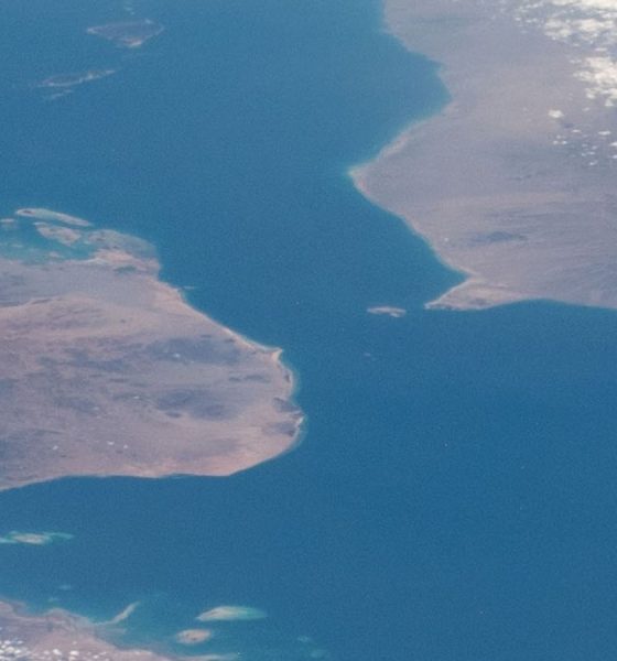The Bab el Mandeb Strait seen from space. Pic: NASA