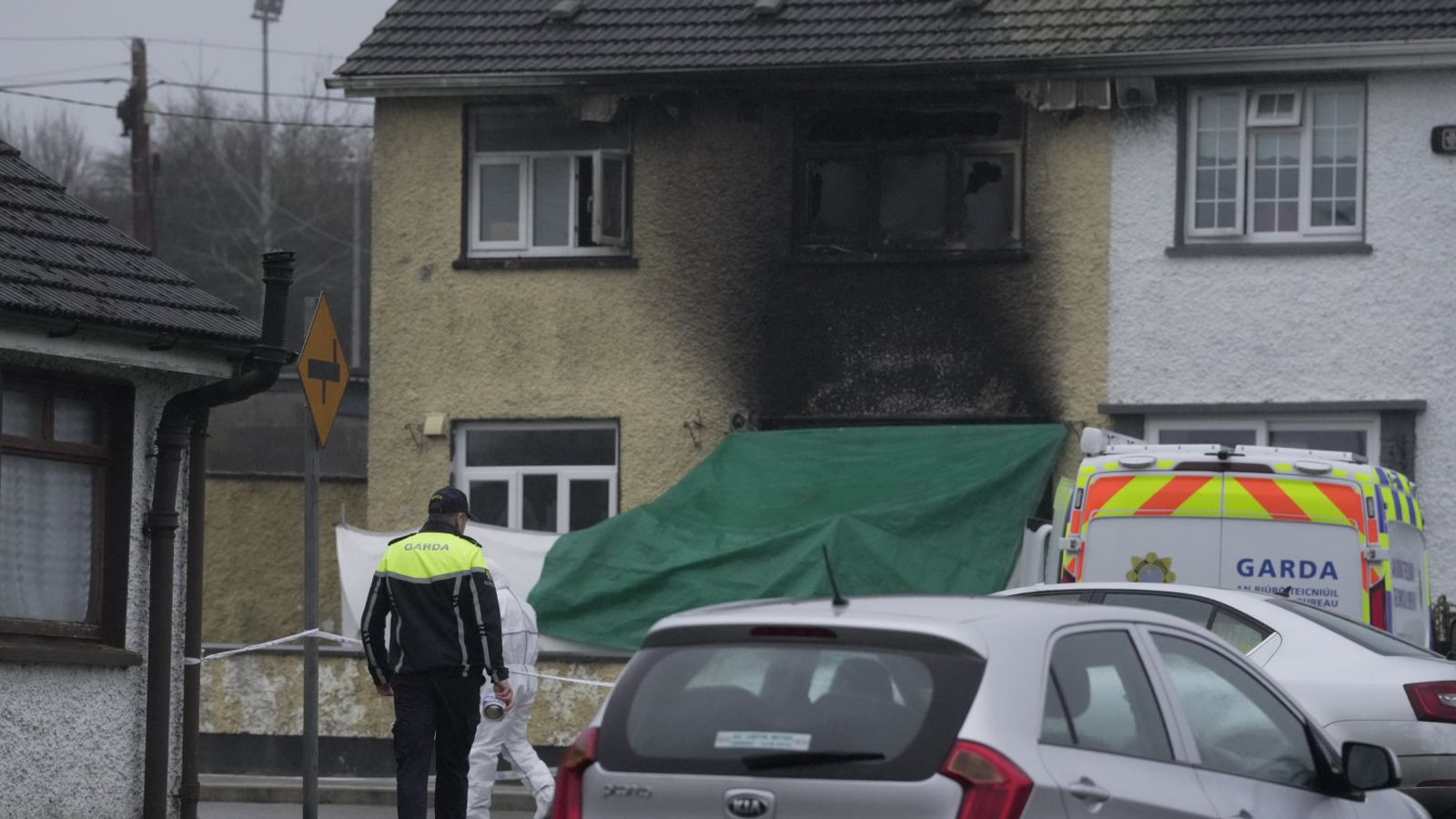 A woman and a young boy died in the house fire in Edenderry, County Offaly, in December. Pic: PA