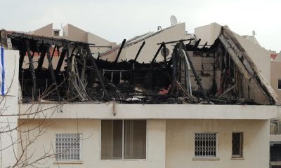 Damage to a building in Israel