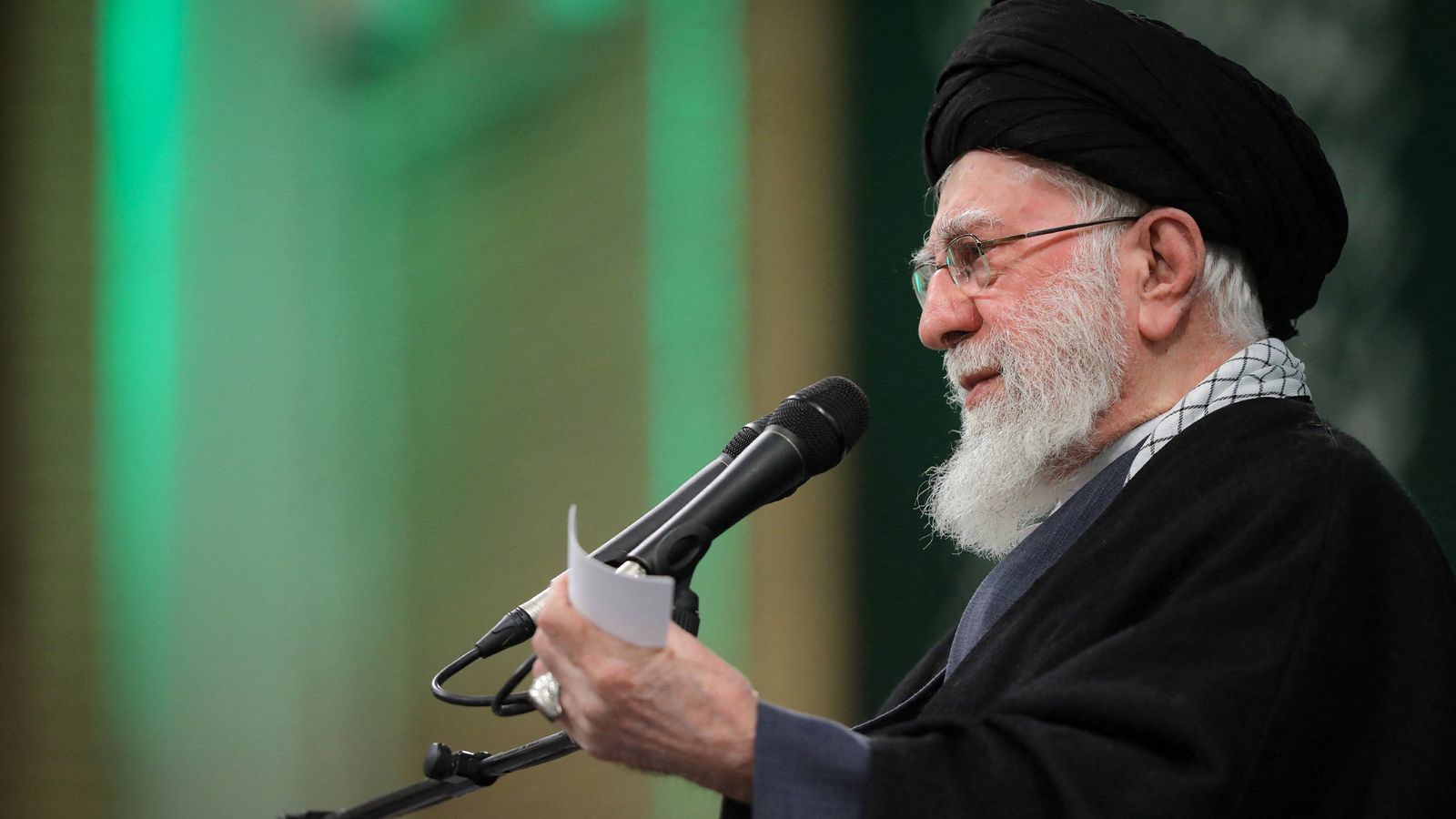 Ayatollah Ali Khamenei speaking in Tehran in January 2026. Pic: Reuters