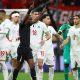 Referee Jean-Jacques Ndala awards a penalty to Morocco after a VAR review. Pic: Reuters