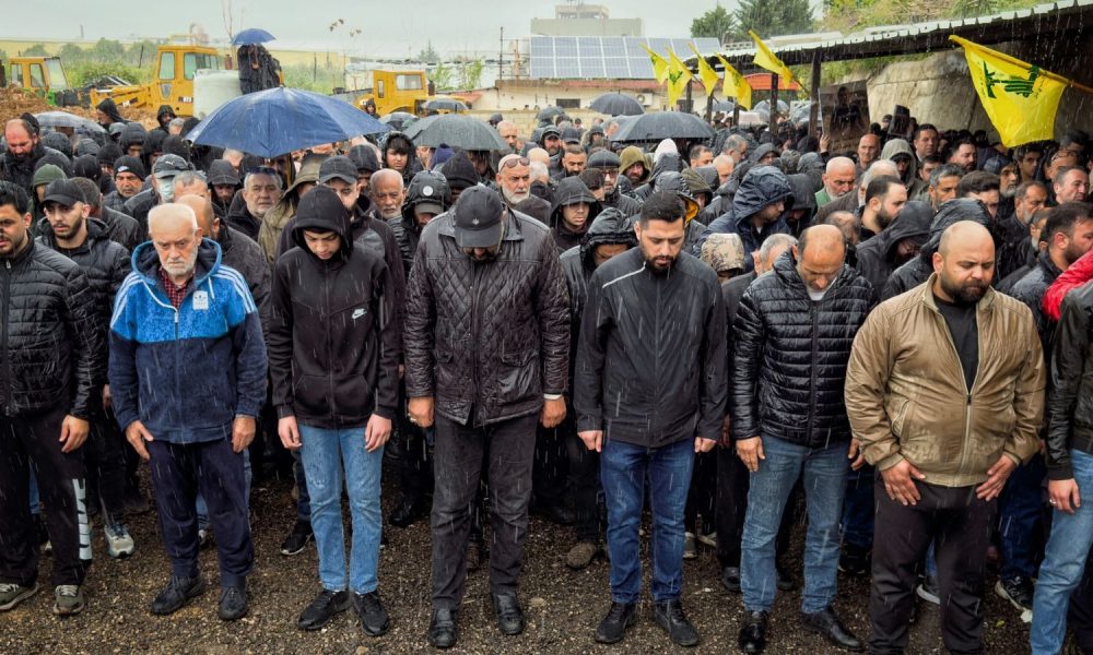 Hundreds of mourners gather in pouring rain for funerals of Lebanon journalists | World News