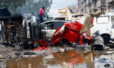 The aftermath of flooding in the Grogan area of Nairobi. Pic: Reuters