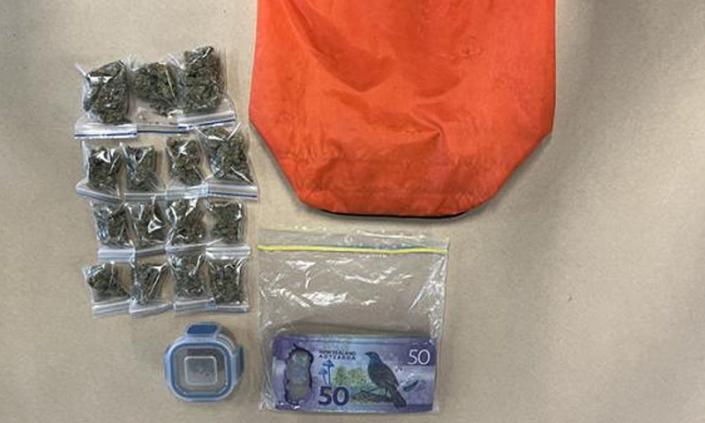 The bag left at the charity shop contained cannabis and cash. Pic: AP