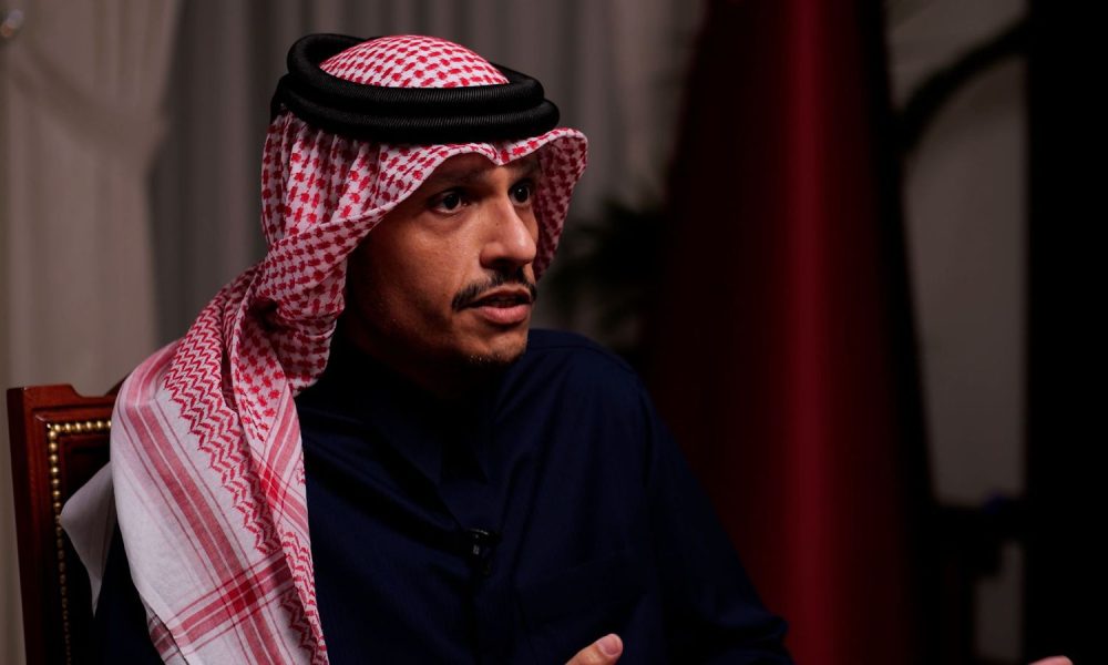 Sheikh Mohammed bin Abdulrahman Al Thani told Sky News that Qatar feels betrayed. Pic: Sky