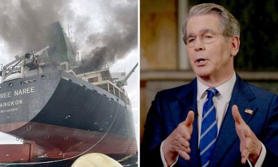 US Navy to escort oil tankers through Strait of Hormuz, treasury secretary tells Sky News | US News