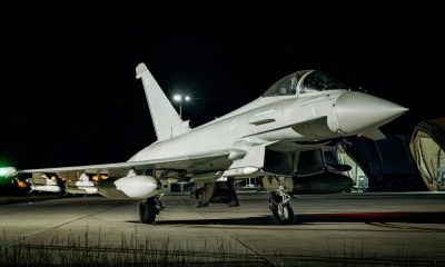 A Typhoon jet is prepared for defensive operations across the Middle East. Pic: MoD