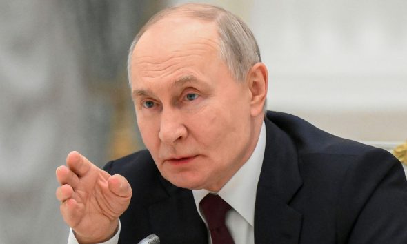 Russian President Vladimir Putin. Pic: Pelagiya Tikhonova/Sputnik, Kremlin Pool Photo via AP