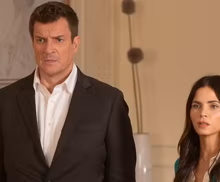 Nathan Fillion as John Nolan and Jenna Dewan as Bailey Nune in The Rookie Season 8