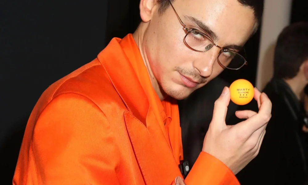 Timothée Chalamet at "Marty Supreme" New York Premere