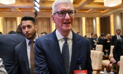 Trump has criticized Apple chief executive Tim Cook, seen in Beijing in March 2025