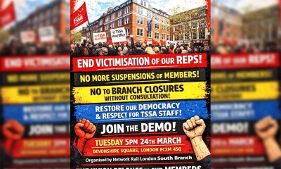 TSSA rail union members organise demo against management