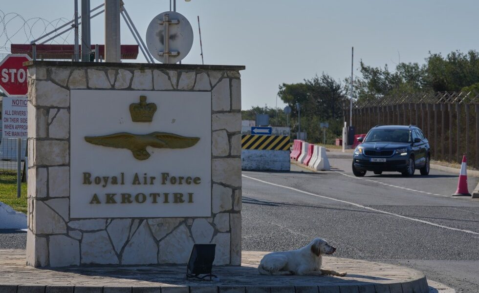 Britain says it's not at war after a drone strikes its Akrotiri base in Cyprus