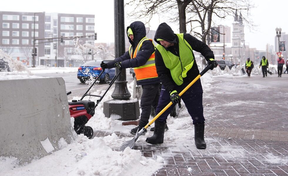Storms pummel parts of US with snow, high winds and rain